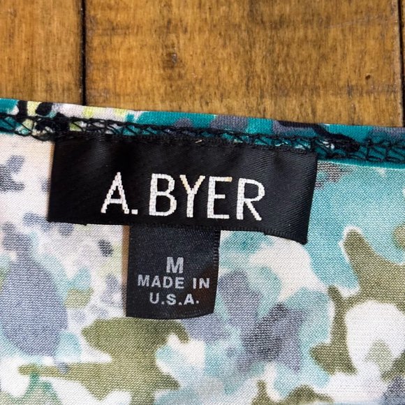 Y2K Vintage A. BYER Floral Sleeveless Blouse with Keyhole Ring Detail - Medium - Picture 5 of 12